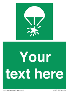 Custom sign safe condition Rocket parachute flare